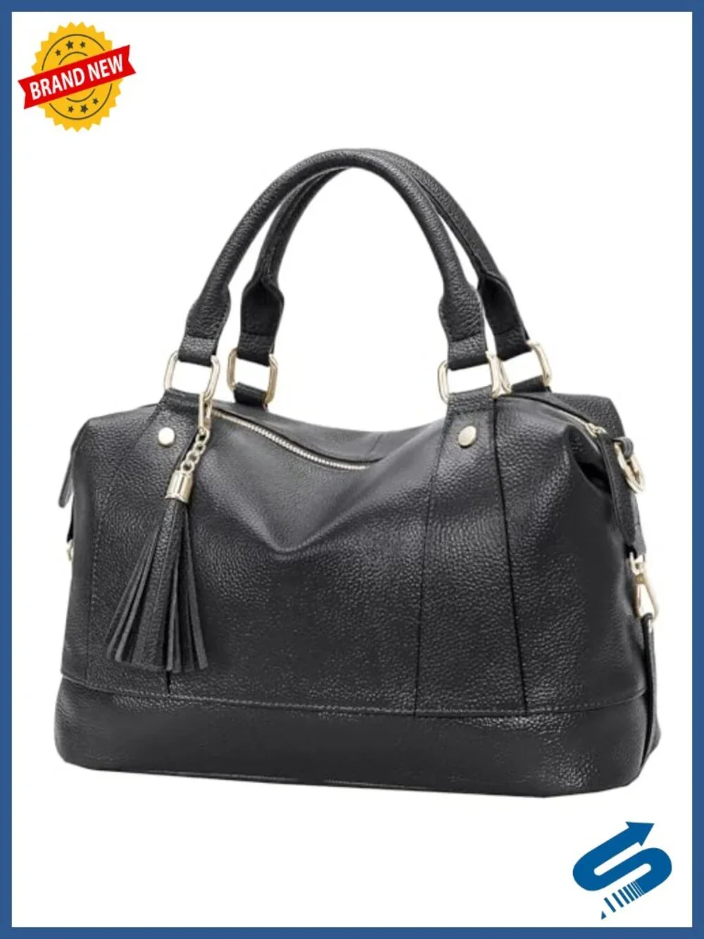 Vegan Leather Tote Satchel Purse Women's Top Handle Hobo Handbag Detachable